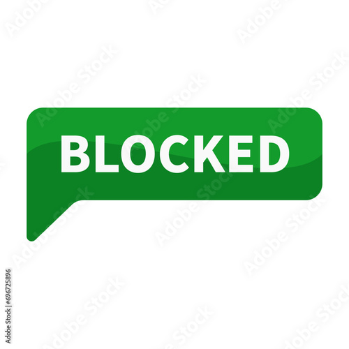 Blocked In Green Rectangle Shape For Information Announcement Business Marketing Social Media
