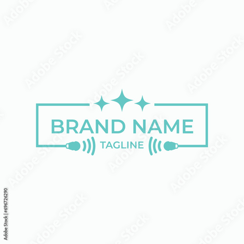 ultrasound clinic star logo vector