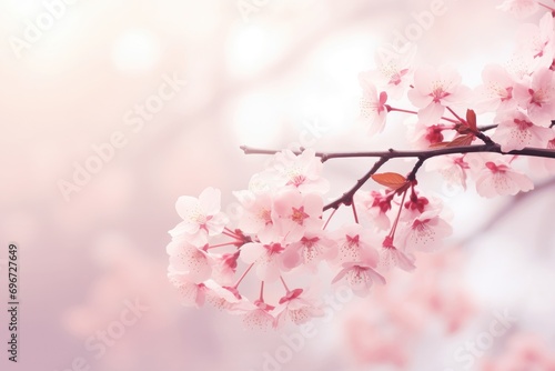 cherry blossom sakura in spring time with bokeh background  Cherry blossom sakura in springtime  soft background  AI Generated