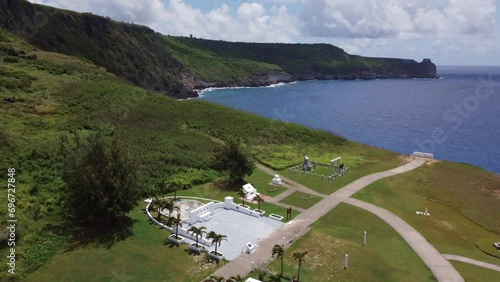 Tourist spot of tinian drone shot photo