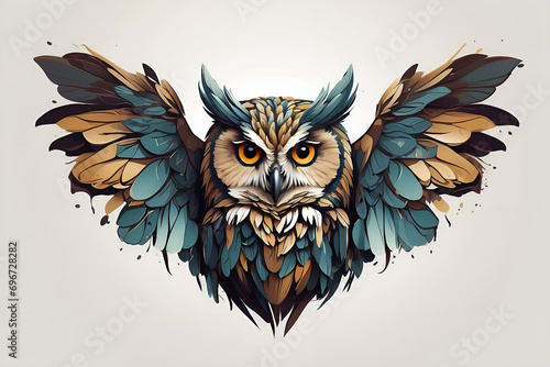 owl illustration image, amazing, artwork, 3d wallpaper, wall decor, owl, png, walpaper photo