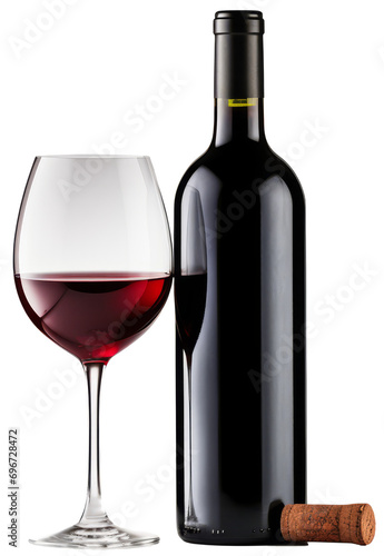 wine isolated on transparent background