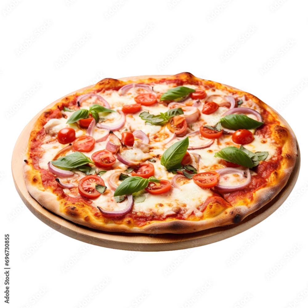 Classic Pepperoni Pizza on transparent background