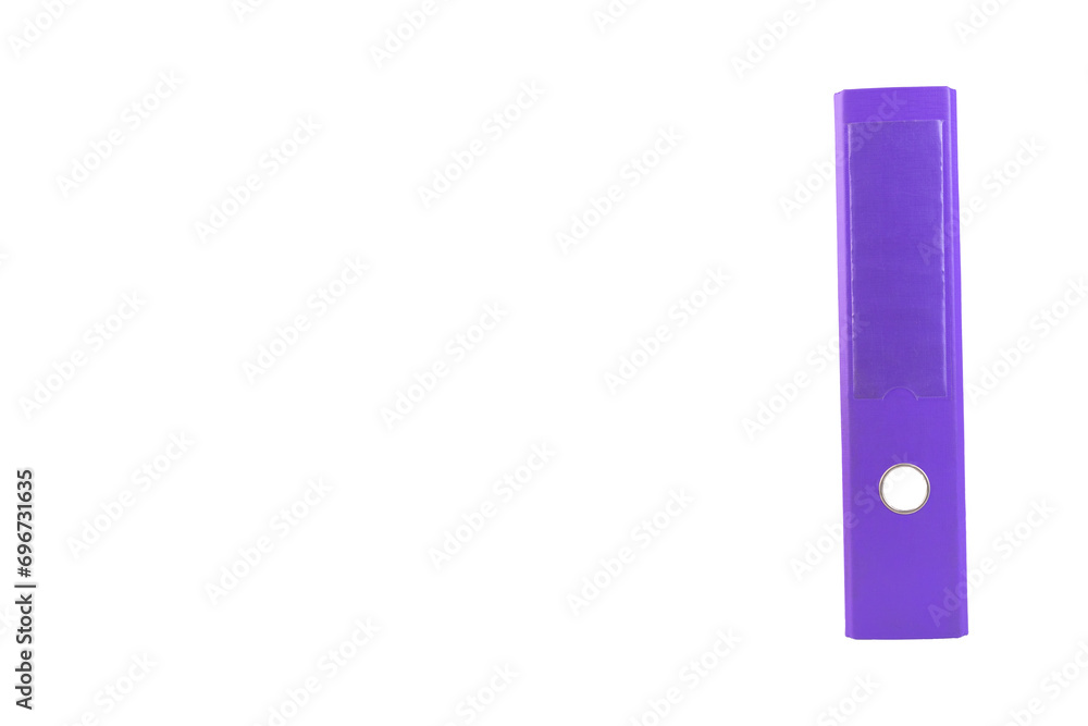 The purple office folder is on the right. Transparent background. PNG. copy space. The purple office folder is on the right. Transparent background. PNG. copy space.