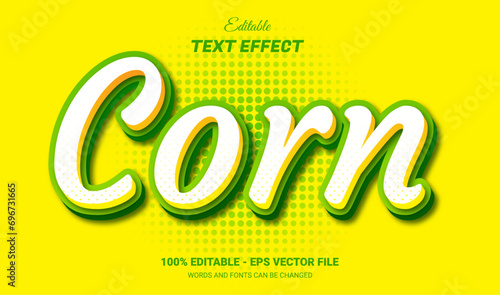 corn editable text effect