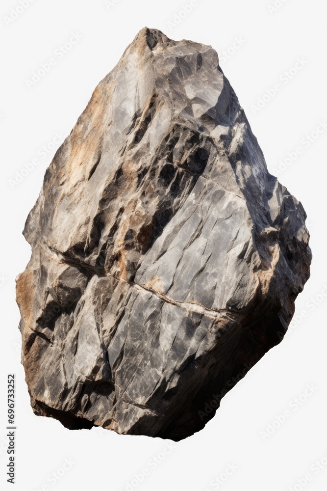 A large rock is displayed against a clean white background. This versatile image can be used for various purposes