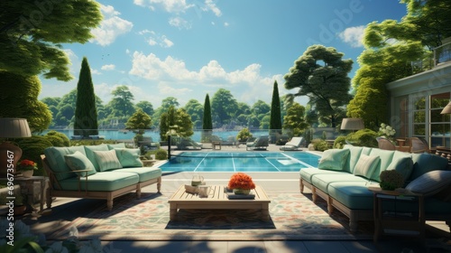 Wallpaper Mural 4k photorealistic interior scene from Pickleball court, Torontodigital.ca