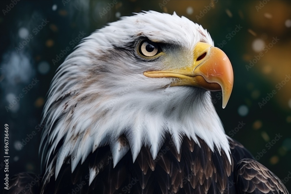 Obraz premium A detailed view of a bird of prey. Perfect for wildlife enthusiasts and nature lovers