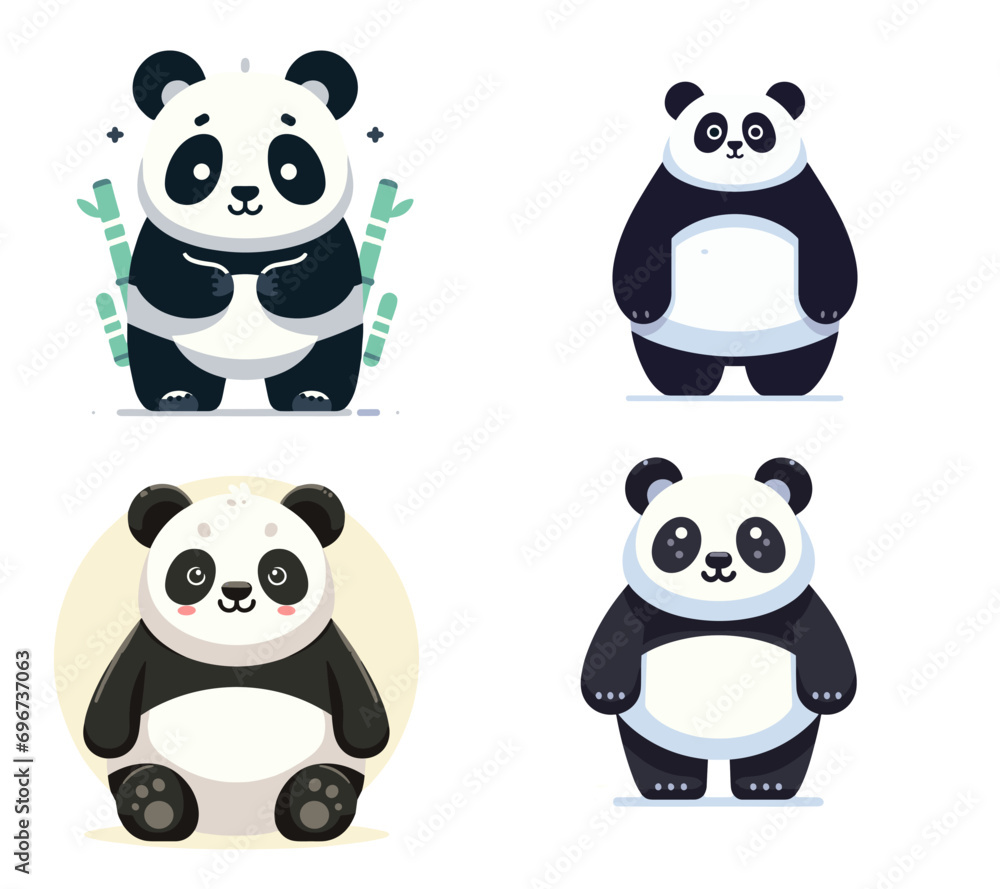 Adorable Panda Illustration Pack for Creative Projects | Cute Bear Graphics