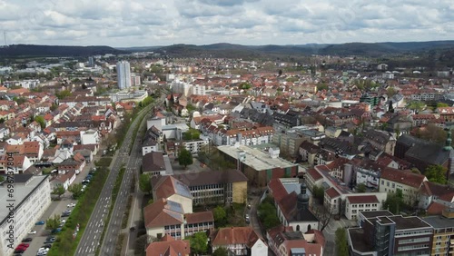 German town of kaiserslautern by Drone photo