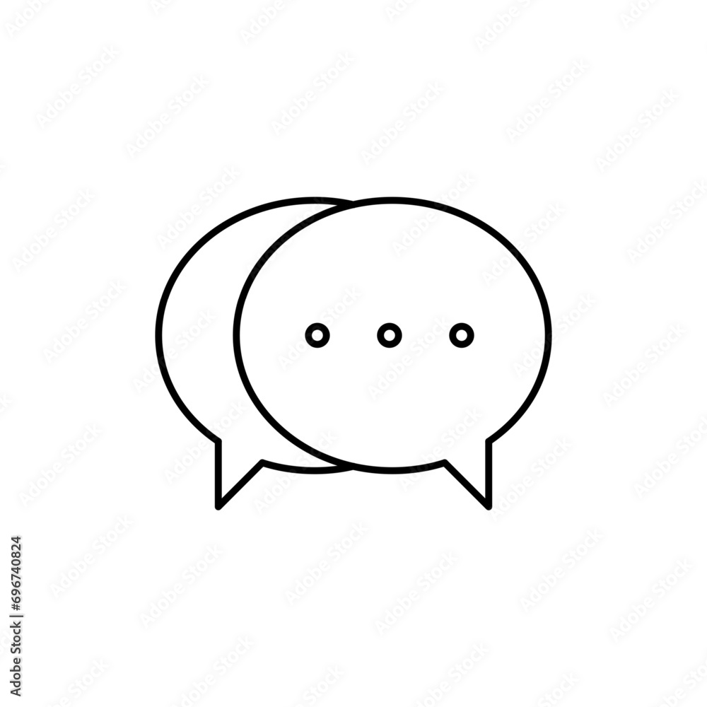 speech bubble thin outline icon for website or mobile app speech bubble thin outline icon for website or mobile app