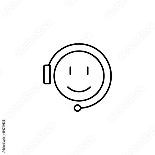 support thin outline icon for website or mobile app