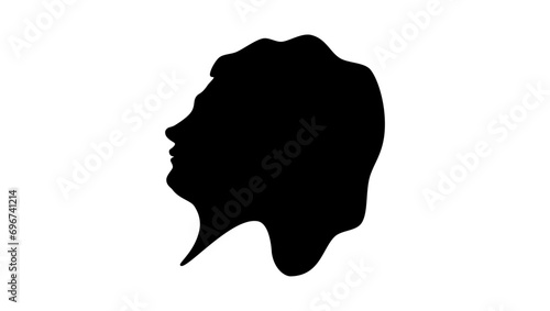 Frances Burney silhouette, high quality vector