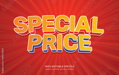 Special Price 3d editable text style effect 