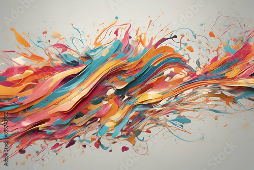 Colorful concept with line movement, abstract background