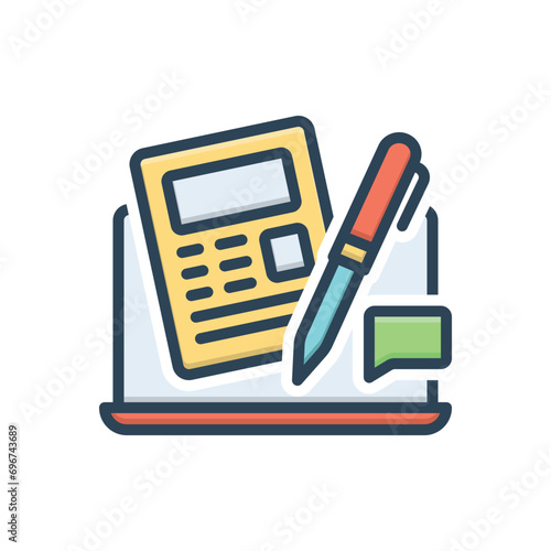 Color illustration icon for blog 