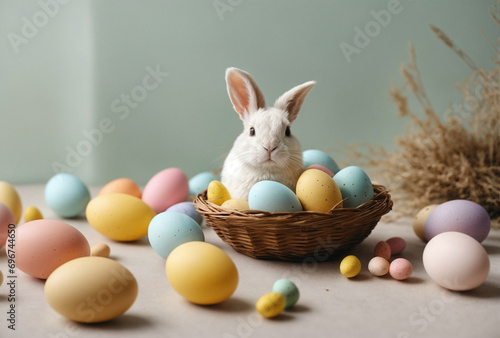 easter bunny and eggs
