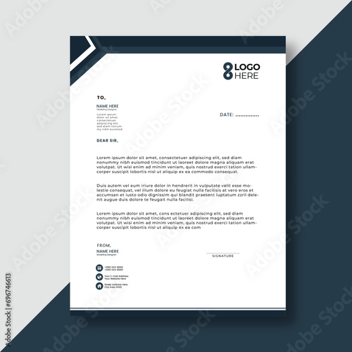 free vector corporate letterhead design template