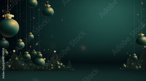 Dark green christmas background