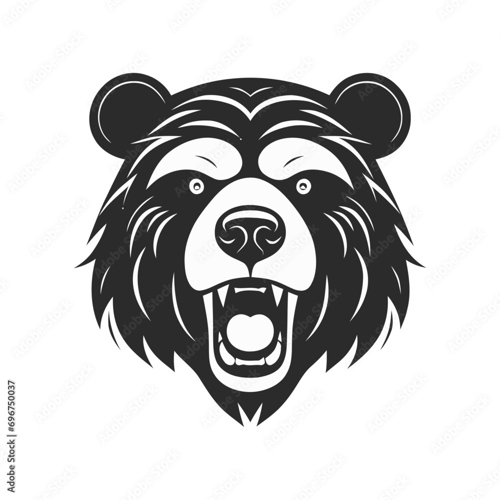 bear logo vector angry ferocious brave scary beast wild exuberant grizzly nature forest bear logo vector angry ferocious brave scary beast wild exuberant grizzly nature forest