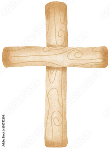 Wooden fence cartoon style