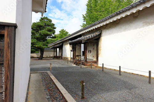 Nijo Castle with gardens, a home for the shogun Ieyasu in Nijojocho, Nakagyo Ward, Kyoto, Japan photo