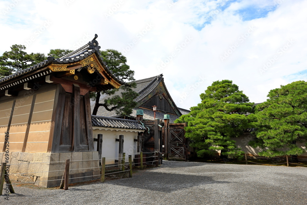 Nijo Castle with gardens, a home for the shogun Ieyasu in Nijojocho, Nakagyo Ward, Kyoto, Japan Nijo Castle with gardens, a home for the shogun Ieyasu in Nijojocho, Nakagyo Ward, Kyoto, Japan