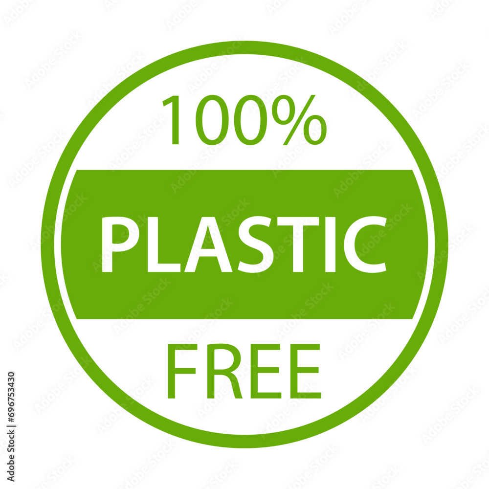 100% plastic free icon vector Plastic free warranty packaging sign for graphic design, logo, website, social media, mobile app, UI illustration 100% plastic free icon vector Plastic free warranty packaging sign for graphic design, logo, website, social media, mobile app, UI illustration