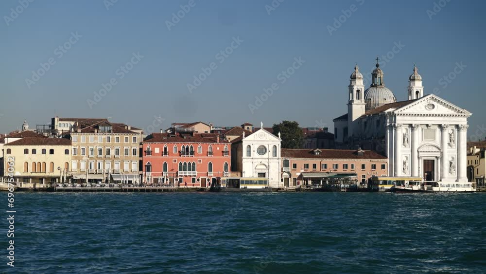 Venice, Italy - views of the buildings overlooking the canals of the lagoon city Venice, Italy - views of the buildings overlooking the canals of the lagoon city