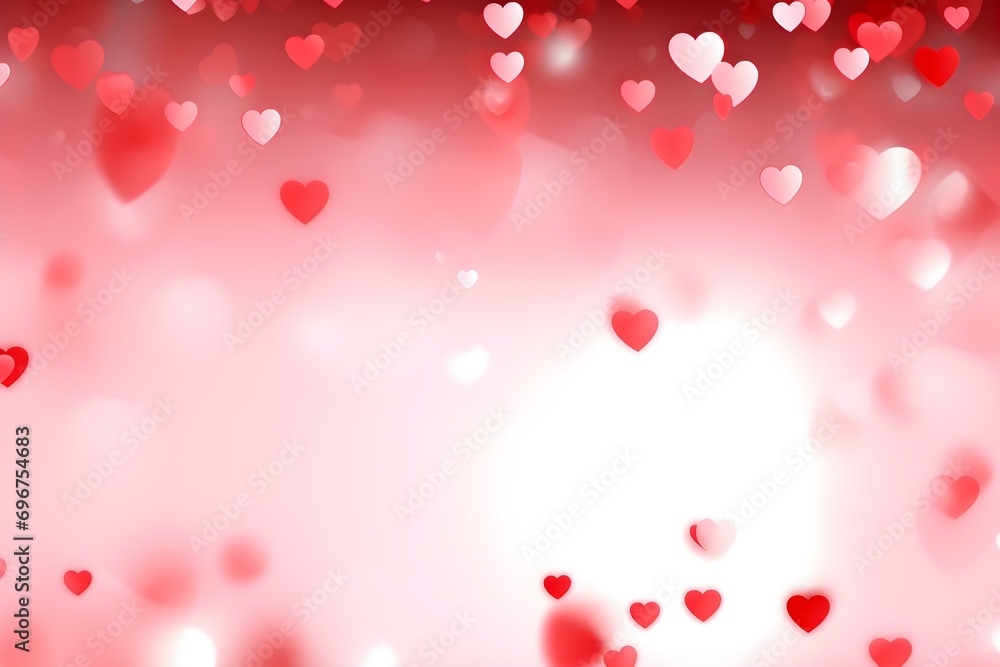 Love Valentine's Background With Hearts.