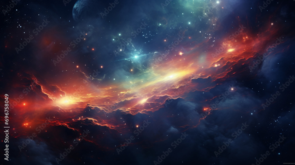 Endless universe with stars