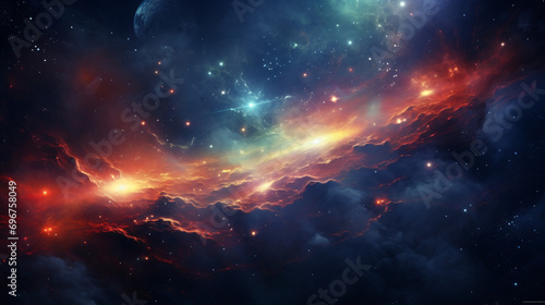 Endless universe with stars