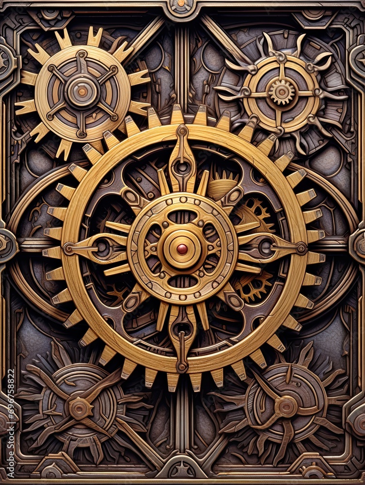Intricate Steampunk Gears: A Unique Artwork of Exquisite Machinery