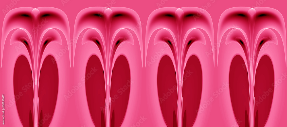 red and magenta art deco hoop and loop design red and magenta art deco hoop and loop design