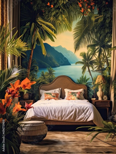 Escape to Paradise: Tropical Islands and Beach Vibes for Dreamy Bedroom Retreats © Michael