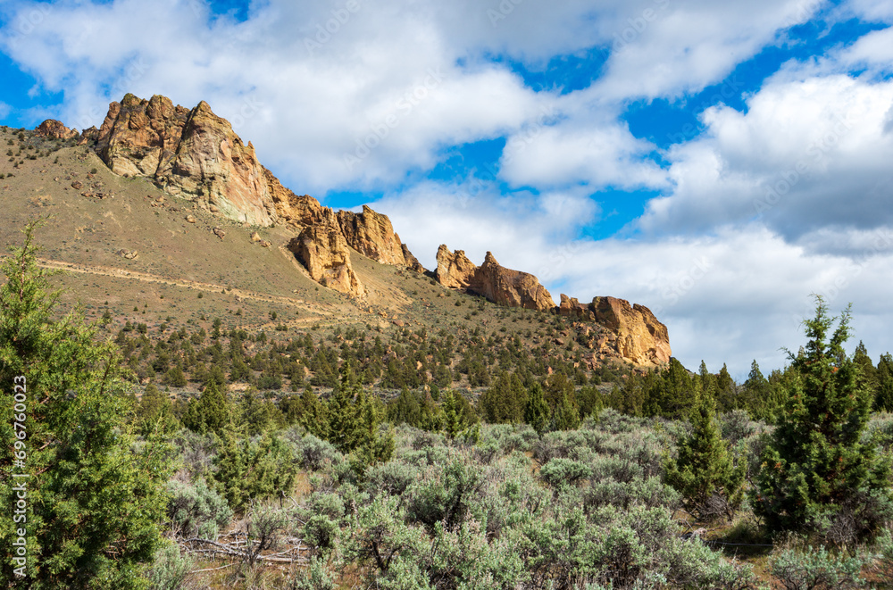 Buttes at Smith Rock State Park in central Oregon Buttes at Smith Rock State Park in central Oregon