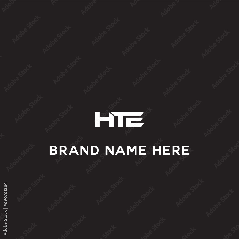 HTE logo. H T E design. White HTE letter. HTE, H T E letter logo design. Initial letter HTE linked circle uppercase monogram logo. H T E letter logo vector design.	
