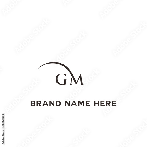 GM logo. G M design. White GM letter. GM, G M letter logo design. Initial letter GM linked circle uppercase monogram logo. G M letter logo vector design. 