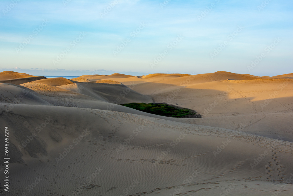 Sand dunes of Maspalomas on Gran Canaria in Spain Sand dunes of Maspalomas on Gran Canaria in Spain