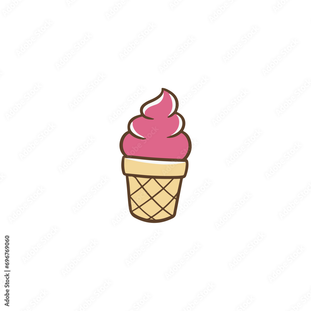vector cute ice cream element