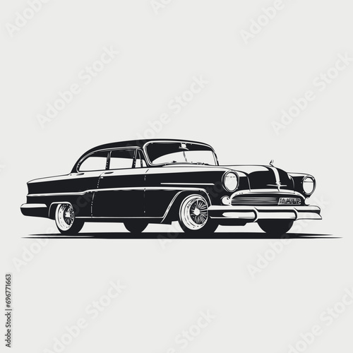 car logo drawing retro illustration  © Gleb
