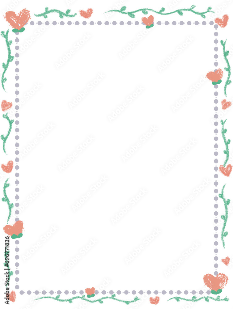 frame with hearts frame with hearts
