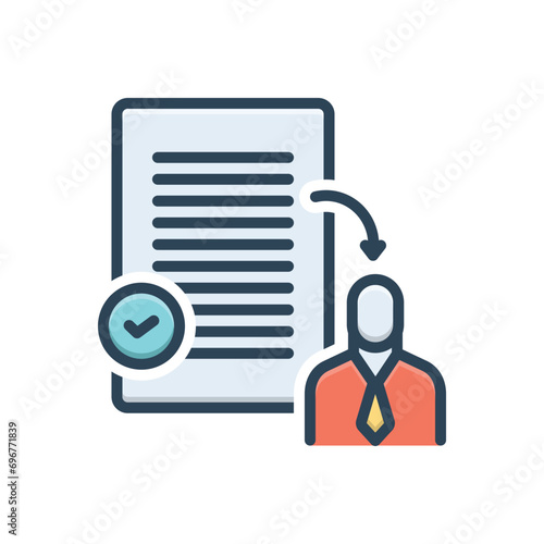 Color illustration icon for credit