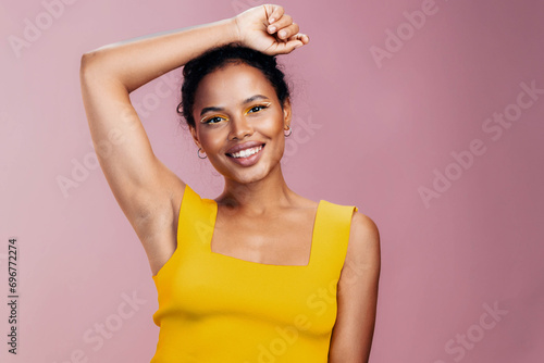 Woman make-up beauty creative african face colourful