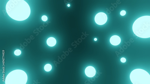 glowing shiny cyan balls for background