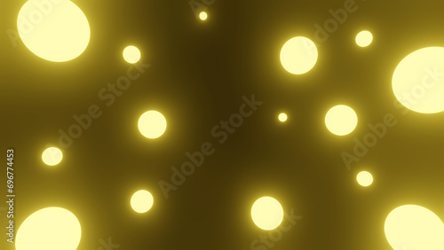 glowing shiny yelow balls for background