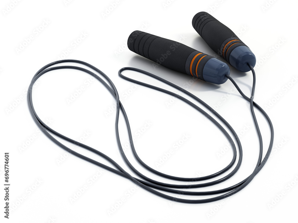 Professional jump rope isolated on transparent background. 3D illustration Professional jump rope isolated on transparent background. 3D illustration