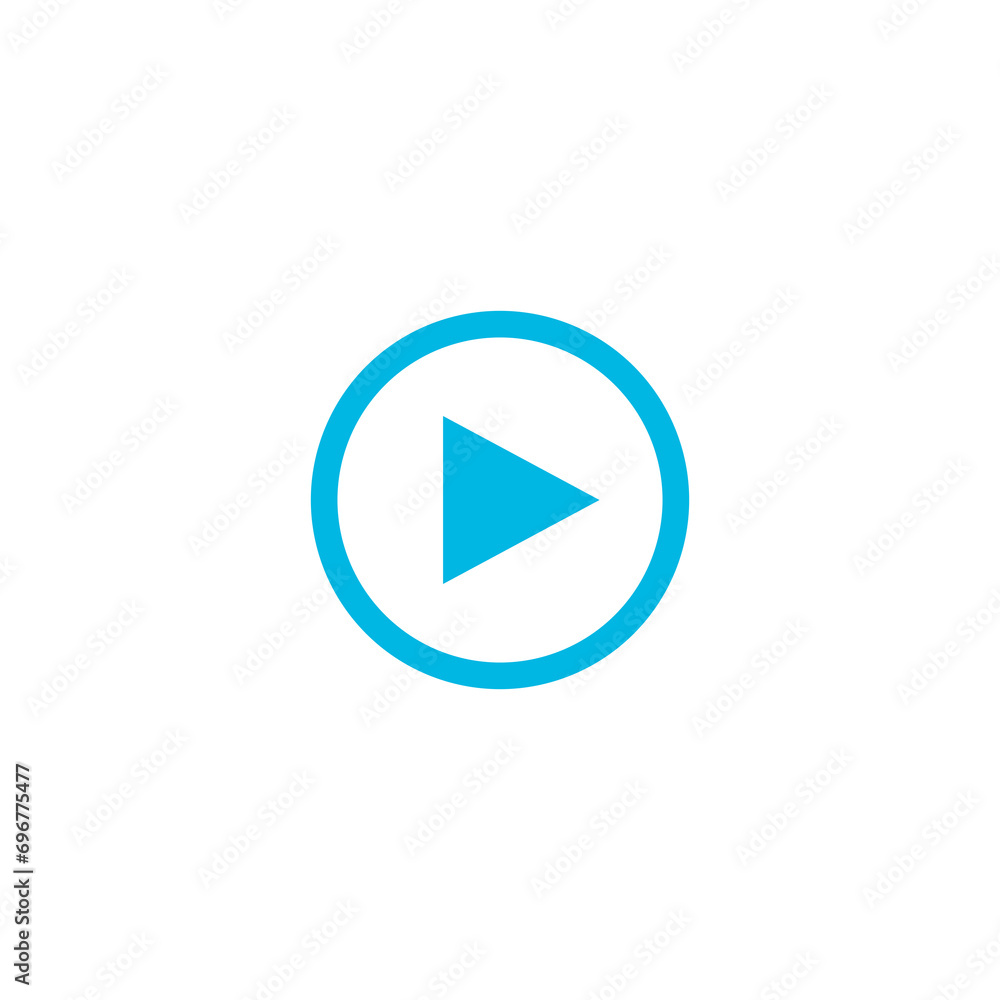 Play button icon isolated on transparent background Play button icon isolated on transparent background