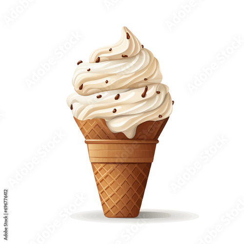 ice, cream, cone, ice cream, dessert, cold, food, sweet, icecream, ice-cream, chocolate, isolated, vanilla, white, frozen, wafer, soft, waffle, summer, delicious, sugar, snack, vector, refreshment, st