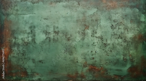 Green old rusty concrete wall background texture